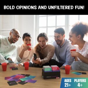 Uncoated Party Game for Adults Ages 21+, Hilarious, Social & Interactive Card Game for Game Night, Pre Games, Parties, & Gatherings, 4+ Players, 450+ Cards, Unfiltered Fun & No Sugarcoating