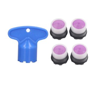 4pcs sink faucet aerators, abs plastic water saving tap aerator with wrench, sink spray aerator, bathroom faucet aerator, 1.2gpm flow restrictor bubble tap water nozzle for kitchen bathroom