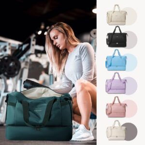 BOSTANTEN Weekender Bags for Women Travel Under Seat Carry On Bag Duffle Bag with Shoe Compartment Overnight Hospital Bags