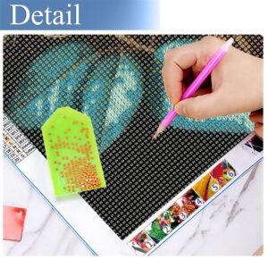 JFYHAB Rose Diamond Painting Kits for Adults, Rose Flowers Full Drill Diamond Art Kit for Adults Beginner, DIY 5D Diamond Dots Painting Craft for Home Wall Decor 12x16 Inch