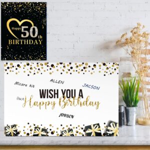 Jumbo 30th Birthday Card with Envelope, Giant Birthday Party Greeting Card, Extra Large Guest Book Message Greeting Cards,Big Birthday Gifts Card for Women Men,Happy Birthday Party Decorations