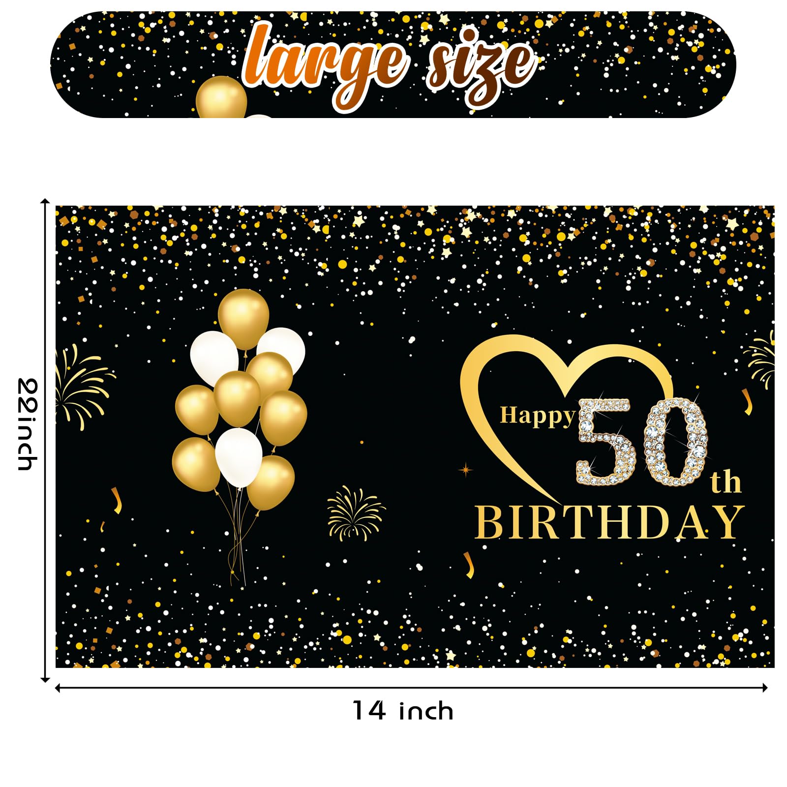 Jumbo 30th Birthday Card with Envelope, Giant Birthday Party Greeting Card, Extra Large Guest Book Message Greeting Cards,Big Birthday Gifts Card for Women Men,Happy Birthday Party Decorations