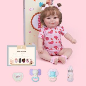 BABESIDE Lifelike Reborn Baby Dolls- 20-Inch Soft Body Realistic-Newborn Baby Dolls Girl Poseable Real Life Toddler Dolls with Toy Accessories Gift Set for Kids Ages 3 and Up