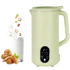 lmfuen automatic soy and nut milk maker,27oz/800ml,food processor,rice paste,juice,baby food hot blender, smoothie,corn,crushing ice,delay start/keep warm & bpa free (green)