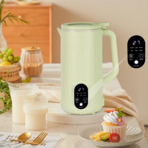 LMFUEN Automatic Soy and Nut Milk Maker,27oz/800ml,Food Processor,Rice Paste,Juice,Baby Food Hot Blender, Smoothie,Corn,Crushing Ice,Delay Start/Keep Warm & BPA Free (Green)