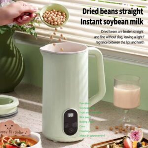 LMFUEN Automatic Soy and Nut Milk Maker,27oz/800ml,Food Processor,Rice Paste,Juice,Baby Food Hot Blender, Smoothie,Corn,Crushing Ice,Delay Start/Keep Warm & BPA Free (Green)