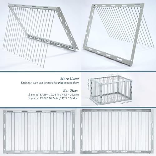 Pigeon Trap with Escape-Proof Design, Pigeon Cage with One-Way Entry, Ideal Pigeon Coop, Chicken and Bird Trap Cage, Portable & Easy Assembly, Unharmful Made of High-Strength Iron and Anti-Rust Paint