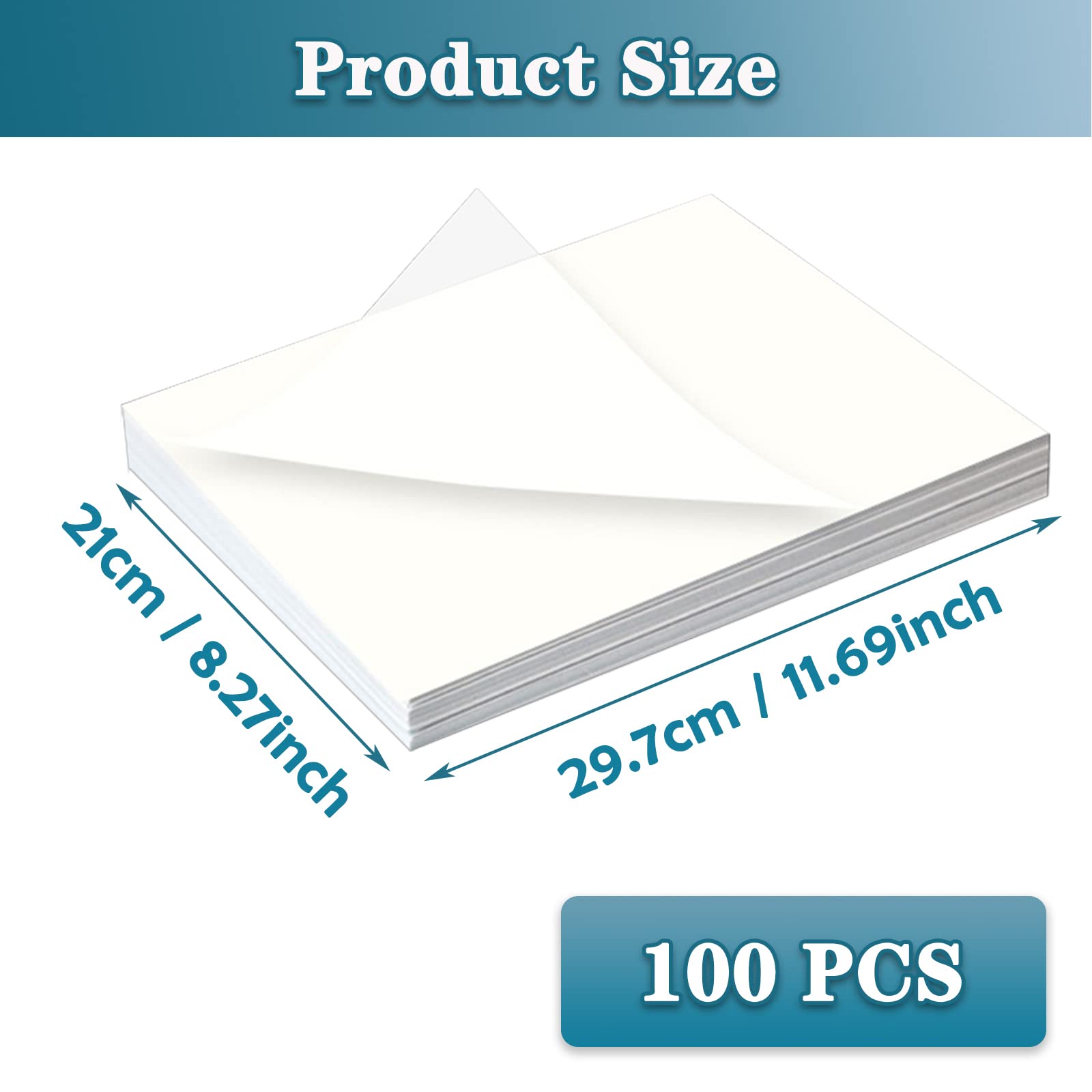 Tracing Paper, Drawing Paper 100 Sheets Transfer Paper A4 Size 8.3x11.7 Inches Tracing Paper Pad White Translucent Paper Drafting Paper for Preliminary Drawing Sketching Images for Pencil Ink Markers