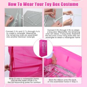 Poen Halloween Funny Adult Women Halloween Costumes Box Accessory, Pink