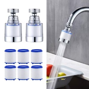 lixiongbao 360 rotating water filtration unit for bathroom sink - chlorine reduction, 2 packages