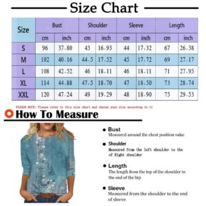 Womens Fall Fashion 2024,Fall Outfits Prime of Day Deals Today Log in 3/4 Length Sleeve Womens Tops Graphic Tees Plus Size Fall Tops Floral Blouses Dressy Casual Tunic Tshirts Green,L