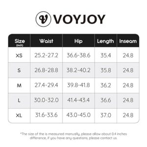 VOYJOY V-Back Scrunch Butt Leggings Workout Gym Lifting Leggings Gym Leggings Booty Tights Deep Black