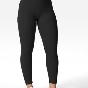 VOYJOY V-Back Scrunch Butt Leggings Workout Gym Lifting Leggings Gym Leggings Booty Tights Deep Black