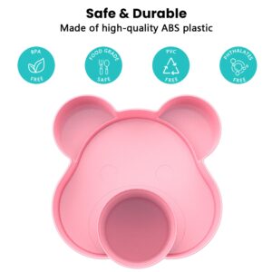 BlueOrigin Car Seat Snack Tray - Travel Tray for Kids Car Seat, Stroller, Booster and Anywhere with a Cup Holder, Toddler Road Trip Essentials Food Plate for Snacks, Toys, Entertainment (Pink)