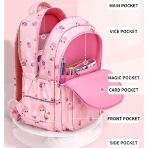 HAPIKI Kawaii Backpack with Cute Accessories 15.6 Inch Laptop Casual Travel Daypacks New Semester Gifts Aesthetic Bag (01-pink,15.6 inch)