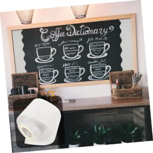 MAGICLULU 4pcs Border Stickers Chalkboard Poster Board Borders Bulletin Board Strips Bulletin Board Borders White Bulletin Board Border Classroom Decor Decorations Copper Plate Stickers Desk