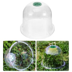 Garden Cloche Plant Protection Cover Outdoor Greenhouse Plant Cover Outdoor Plant Shelter Garden Flower Shelter Winter Plant Protector Plant Nursery Cover Bell Jar Plastic Dome