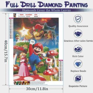 AIBOERL Diamond Painting Kits for Adults, 4 Pack Cartoons 5D Diamond Art Kits, Full Drill DIY Crafts for Adults Home Wall Decor Gift Diamond Dots [11.8x15.7inch]