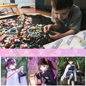 Demon Slayer Swords Building Sets for Girl 8-14, 39in Tsuyuri Kanao Sword Building Block with Scabbard and Stand, Anime Sword Building Toy Demon Slayer Gift Katana, 788 Pcs