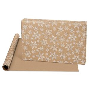 American Greetings 80 sq. ft. Kraft Wrapping Paper Bundle (Snowmen) for Christmas and All Holidays (4 Rolls 30 in. x 8 ft.)