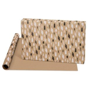 American Greetings 80 sq. ft. Kraft Wrapping Paper Bundle (Snowmen) for Christmas and All Holidays (4 Rolls 30 in. x 8 ft.)