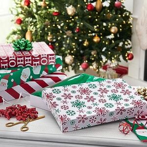 American Greetings Red and White Striped Gift Boxes for Christmas and All Holidays (10 Boxes, 6 Shirt Boxes, 4 Robe Boxes)