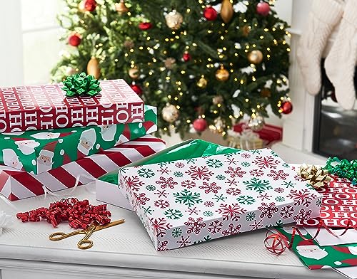 American Greetings Red and White Striped Gift Boxes for Christmas and All Holidays (10 Boxes, 6 Shirt Boxes, 4 Robe Boxes)