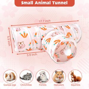 YUEPET 5.9" Guinea Pig Tunnels & Tubes Collapsible Pet 3 Way Play Tunnel Toys Small Animal Hideout Hideaway for Guinea Pig Chinchilla Ferret Hamster Rat(White)