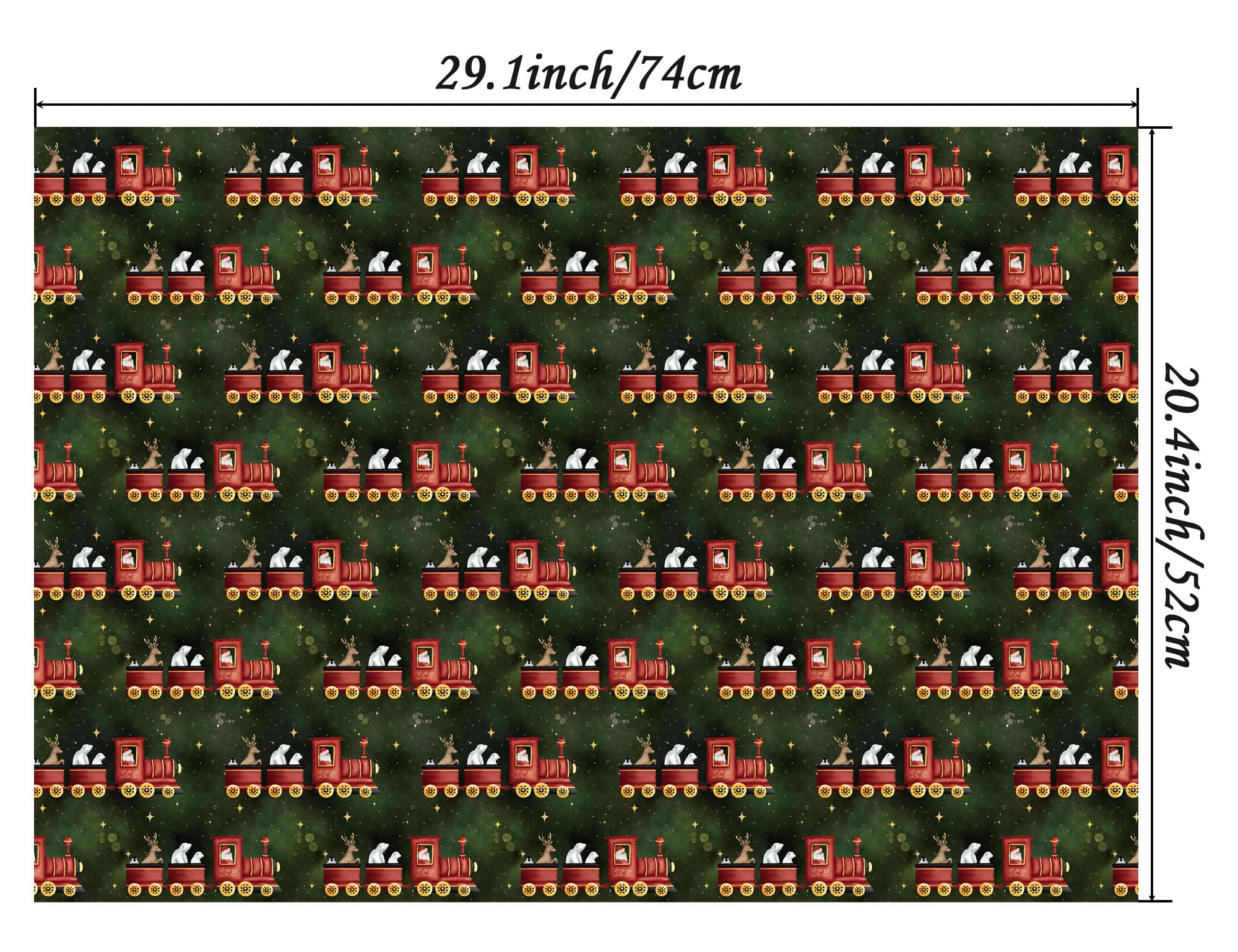 ZINTBIAL Funny Christmas Wrapping Paper for Kids Adults - Xmas Gift Wrap with Red/Black Plaid Snowman, Polar Bears, Cute Santa, and Christmas Train Designs - 20 x 29 Inches, 8 Folded Sheets -