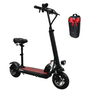 electric scooter for youth and adults, 800w motor, 27 mph max speed, 48v 15ah battery, up to 31 miles long range, 10-inch honeycomb tire, 330lbs weight limit, light weight folding kick scooter