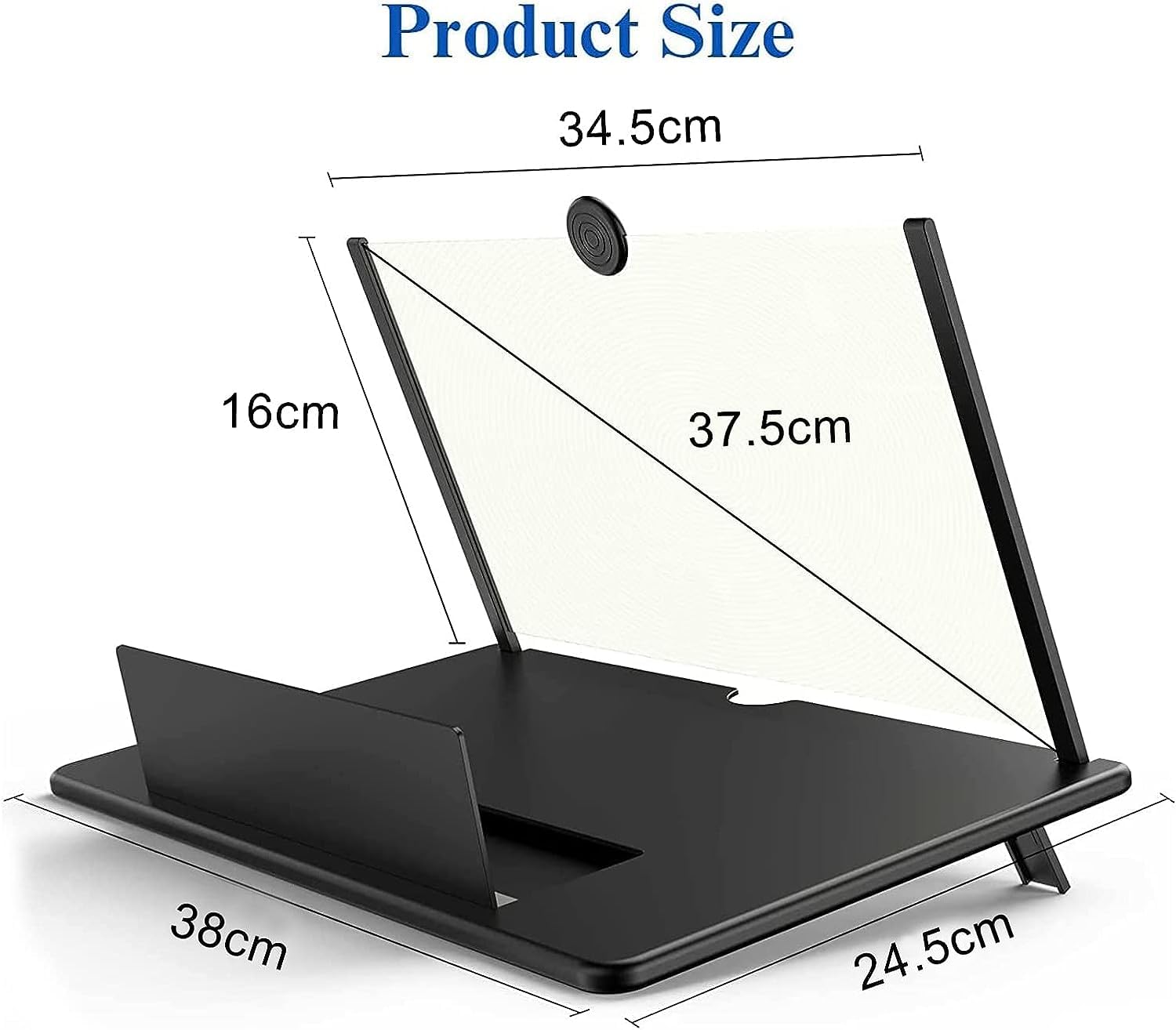 18" Screen Magnifier for Smartphone –3D HD Mobile Phone Magnifying Projector Screen Enlarger for Movies, Videos, and Gaming–Foldable Phone Stand with Screen Amplifier–Supports All Cell Phone