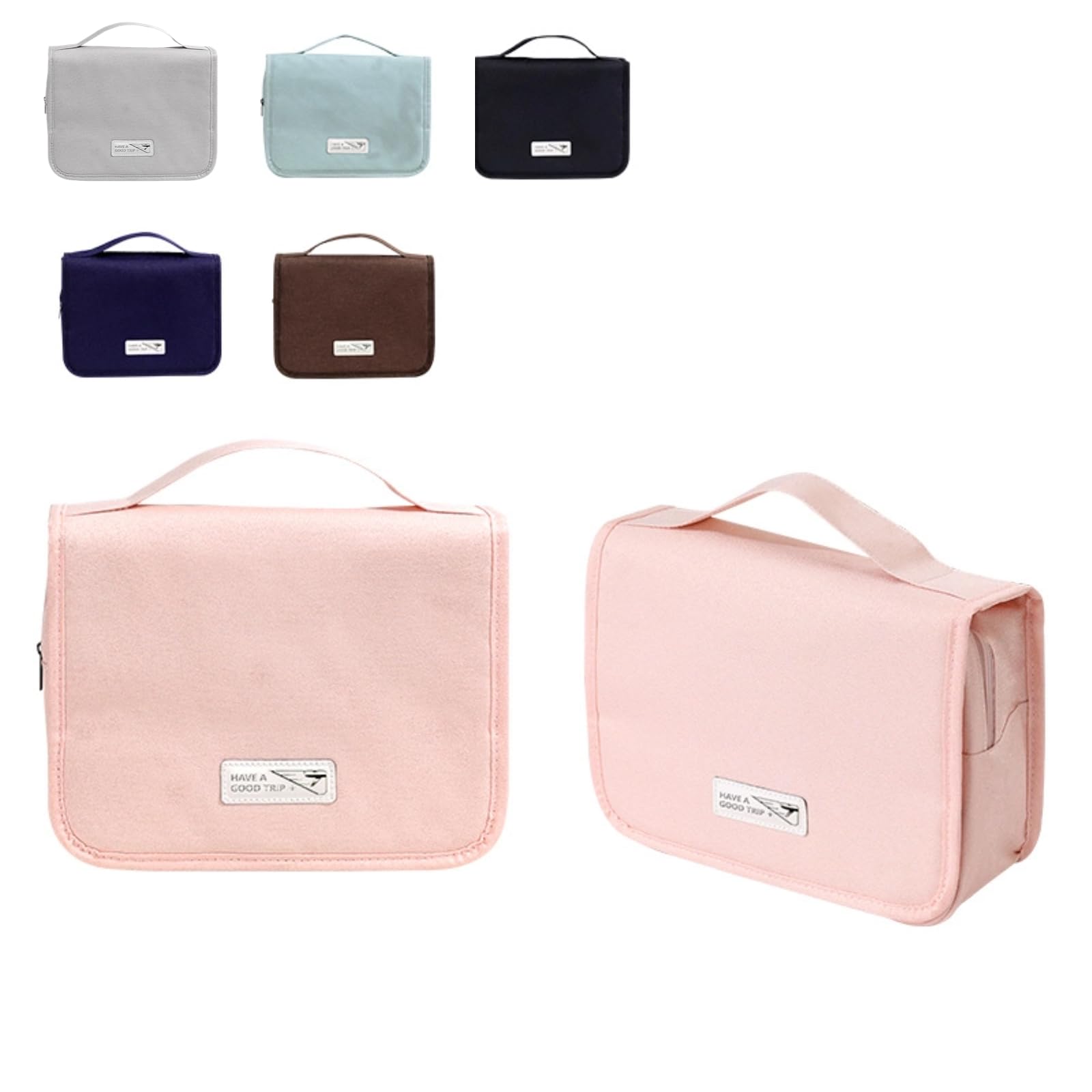 Hanging Toiletry Bag Cosmetic Case Lightweight Large Capacity Multifunctional Travel Toiletry Kit Shaving Bag Portable Bathroom Wash Bag for Makeup (Pink)