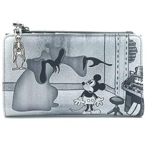 Loungefly X LASR Exclusive Disney The Haunted House Mickey Flap Wallet - Cute Wallets Fashion Cosplay Disneybound