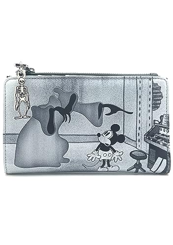 Loungefly X LASR Exclusive Disney The Haunted House Mickey Flap Wallet - Cute Wallets Fashion Cosplay Disneybound