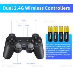 Retro Game Console, TECTINTER Retro Gaming Console,Nostalgia Stick Built in 20400+ Games,Plug and Play Video Game 4K HDMI Output,15 Classic Emulators, Dual 2.4G Wireless Controllers-64G