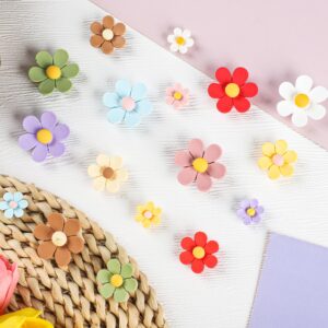 30 PCS Flower Fridge Magnet Daisy Refrigerator Magnets Colorful Flower Fridge Magnets 3D Cute Flower Refrigerator Door Decorations for Whiteboard Fridge Office Locker Photo Decor