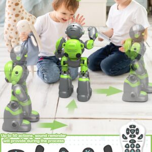 YUANJIROT Robot Toys for Kids, Boy RC Gesture Sensing Toy, Interactive Recordable Programmable Robot Gift for Boys Girls Aged 5-7