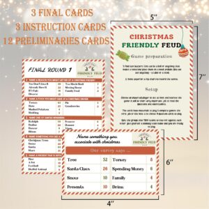 Christmas Friendly Feud Game - The Hilarious Party Game of Guessing Top Answers,Feud Game for Adults,Christmas Party Game,Classroom Game,Family Game Night,Team Ice Breaker Game,15 Trivia Cards-6