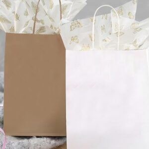 Bzumoot 50 Sheets Tissue Paper for Gift Bags 20 * 28 inches Gift Wrapping Paper for Gift Bags Gold Leaf Wrapping Gift Paper for Christmas Birthday Party Wedding Holiday Decorations DIY Craft