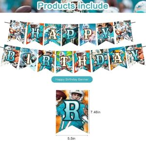 Dolphins Party Decorations,Dolphins Birthday Party Supplies Includes Banner - Cake Topper - 12 Cupcake Toppers - 18 Balloons