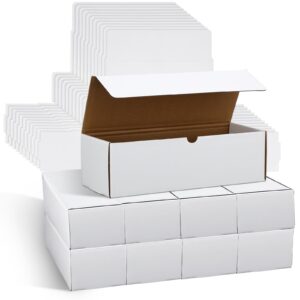 glenmal 20 pcs trading card storage box 3000 count sports card storage boxes white corrugated cardboard card box for baseball football basketball cards collecting, 11.2 x 4.3 x 3.35 inch