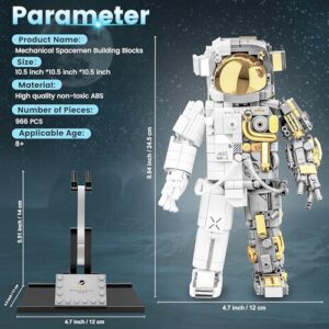 blast orby Space Astronaut Building Block Set, 966 Pcs Astronaut Building Set for Adults, Space Building Kit Toys Gifts for Kids 8-14 with Display Stand