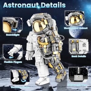 blast orby Space Astronaut Building Block Set, 966 Pcs Astronaut Building Set for Adults, Space Building Kit Toys Gifts for Kids 8-14 with Display Stand