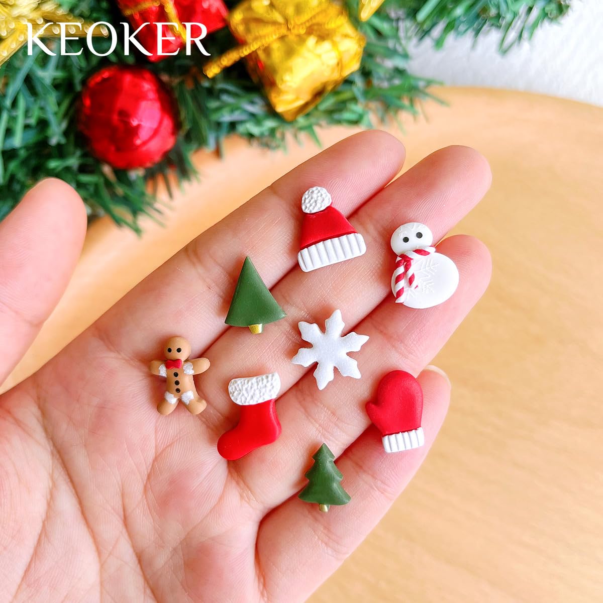 KEOKER Christmas Clay Cutters, Christmas Clay Cutters for Jewelry Making, 21 Shapes Christmas Clay Earrings Cutters, Christmas Polymer Clay Cutters (All)