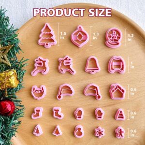 KEOKER Christmas Clay Cutters, Christmas Clay Cutters for Jewelry Making, 21 Shapes Christmas Clay Earrings Cutters, Christmas Polymer Clay Cutters (All)