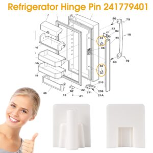 241779401 Refrigerator Door Hinge Pin Compatible with Frigidaire Electrolux Kenmore Refrigerator Door 1512662 AP4393564 AH2358752 EA2358752 PS2358752, Mullion, Upper or Lower Hinge Pin 1 Pack