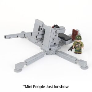 MOOXI WW2 Artillery Weapons Building Blocks Set(710PCS).MOC Military Bricks Parts Toys Sets for Boys.