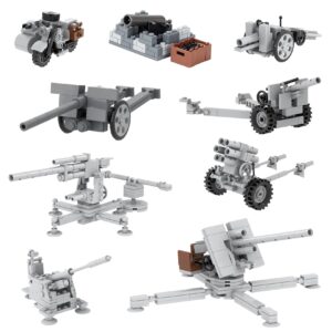 mooxi ww2 artillery weapons building blocks set(710pcs).moc military bricks parts toys sets for boys.