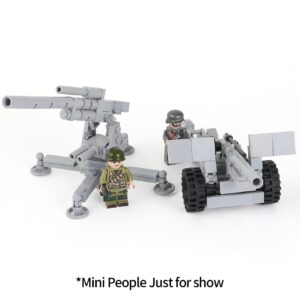 MOOXI WW2 Artillery Weapons Building Blocks Set(710PCS).MOC Military Bricks Parts Toys Sets for Boys.