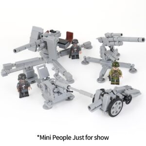 MOOXI WW2 Artillery Weapons Building Blocks Set(710PCS).MOC Military Bricks Parts Toys Sets for Boys.